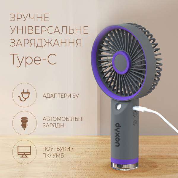 Фото - Вентилятор портативный Dyxon MEGAFAN 3003 Gray (DXNFNMGFN3003G)