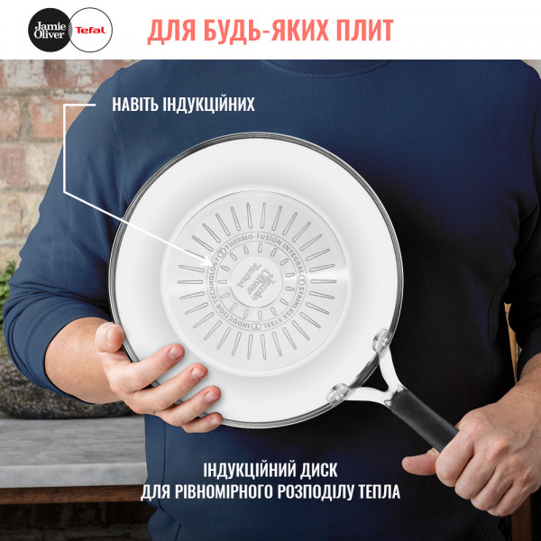 Фото - Сковорода ВОК Tefal E3141974 Jamie Oliver Kitchen Essential 28 см
