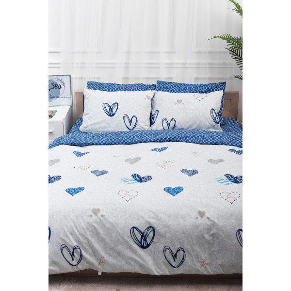 Фото - Комплект постельного белья Moon&Star King Size 220x240 Bessi Love Бязь Gold Люкс (MS-820000765)