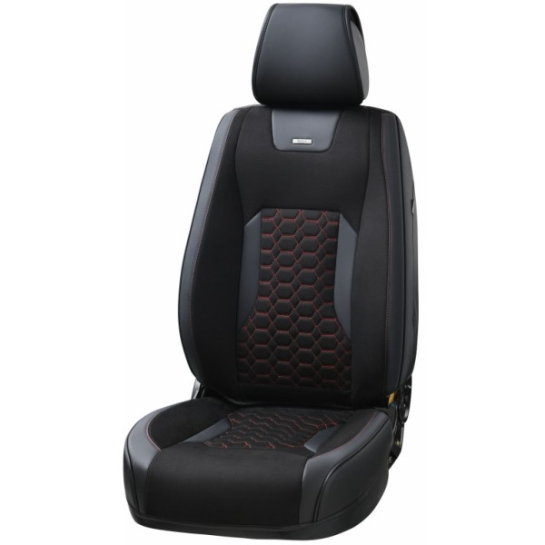 Фото - Комплект накидок на сиденье автомобиля Beltex 3D Montana, Black-red 2 шт. (BX87160)