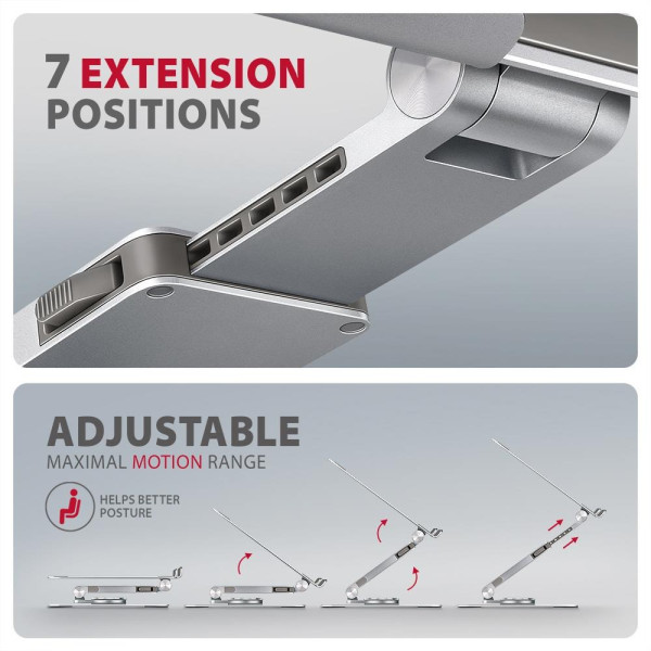 Фото - Подставка под ноутбук AXAGON STND-LR 10" - 17.3" Silver (STND-LR)