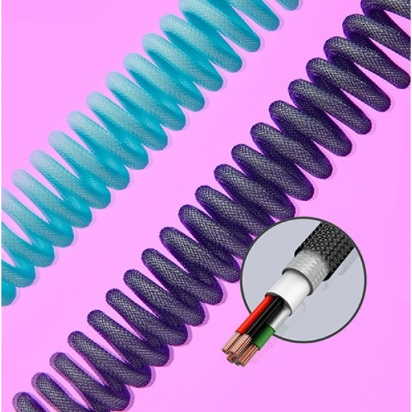 Фото - Кабель синхронизации данных HyperX USB-A - USB-C Grey/Black (6J679AA)