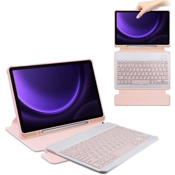 Фото - Чехол-клавиатура для планшета BeCover 360° Rotatable for Samsung Galaxy Tab S10 FE (SM-X520/SM-X526) 10.9" Pink (713311)