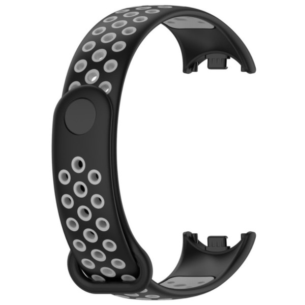 Фото - Ремешок для фитнес-браслета BeCover Vents Style for Xiaomi Mi Smart Band 10 Black-Gray (713628)