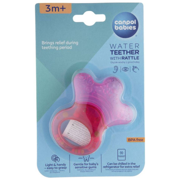 Фото - Прорезыватель с охлаждением Canpol babies Лапка розовая (56/136_pin)
