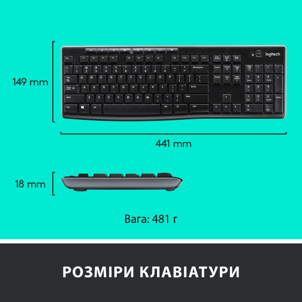 Фото - Уценка - Клавиатура+мышь беспроводная Logitech MK270 UA (920-004508)