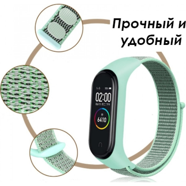 Фото - Ремешок для фитнес-браслета BeCover Nylon Style for Xiaomi Mi Smart Band 5 Gray/Black (705423)