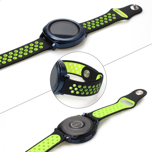 Фото - Ремешок для смарт-часов BeCover Nike Style for Xiaomi Amazfit Bip/Bip Lite/Bip S Lite/GTR 42mm/GTS/TicWatch S2/TicWatch E White-Black (705705)