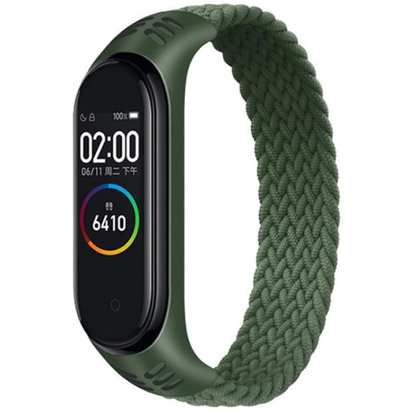 Фото - Ремешок для фитнес-браслета BeCover Elastic Nylon Style for Xiaomi Mi Smart Band 5/Mi Smart Band 6 Size S Khaki (706139)