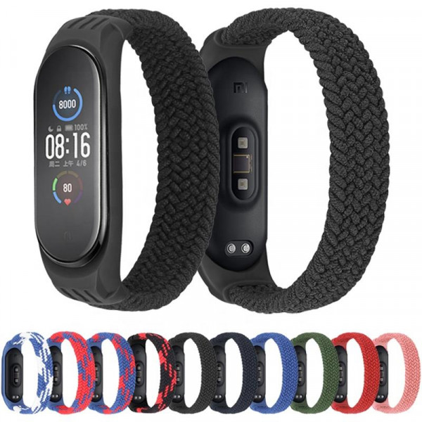 Фото - Ремешок для фитнес-браслета BeCover Elastic Nylon Style for Xiaomi Mi Smart Band 5/Mi Smart Band 6 Size S Red (706144)