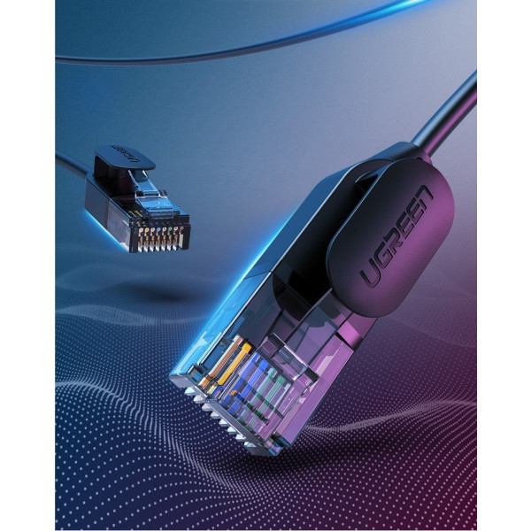 Фото - Кабель патч-корд UGREEN NW122 CAT 6A Pure Copper Ethernet Cable OD2.8 5m Black (70654)
