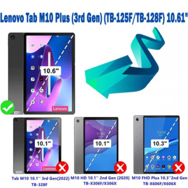 Фото - Чехол для планшета BeCover Slimbook for Lenovo Tab M10 Plus TB-125F (3rd Gen) 10.61" Deep Blue (707980)