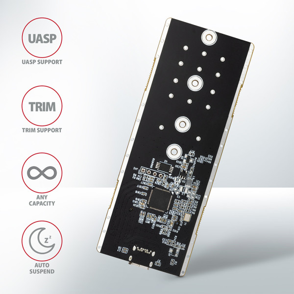 Фото - Внешний карман AXAGON SuperSpeed+ USB-C - NVMe M.2 THIN RIB box (EEM2-GTR)