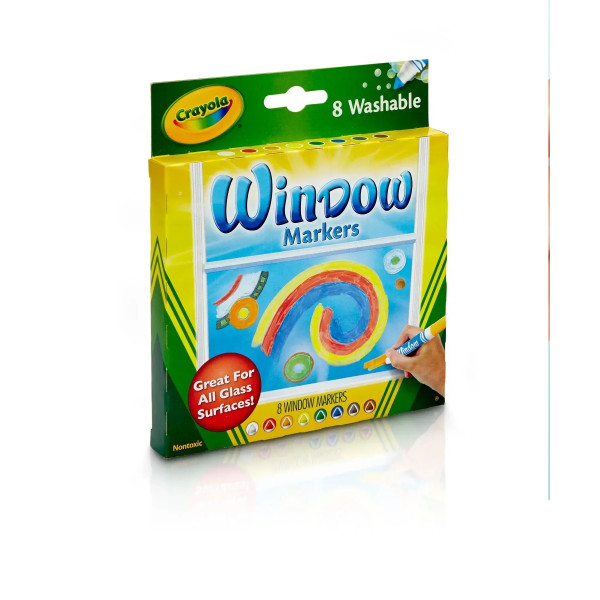 Фото - Фломастеры Crayola для рисования на стекле (washable), 8 шт. (58-8165)