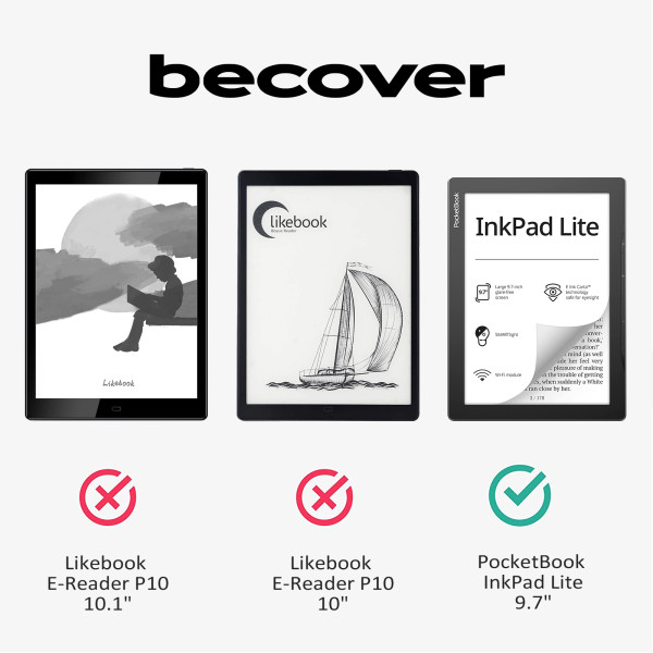 Фото - Чехол для электронной книги BeCover Magnetic Book-holder 360° for PocketBook InkPad Lite (PB970) 9.7" Black (710070)