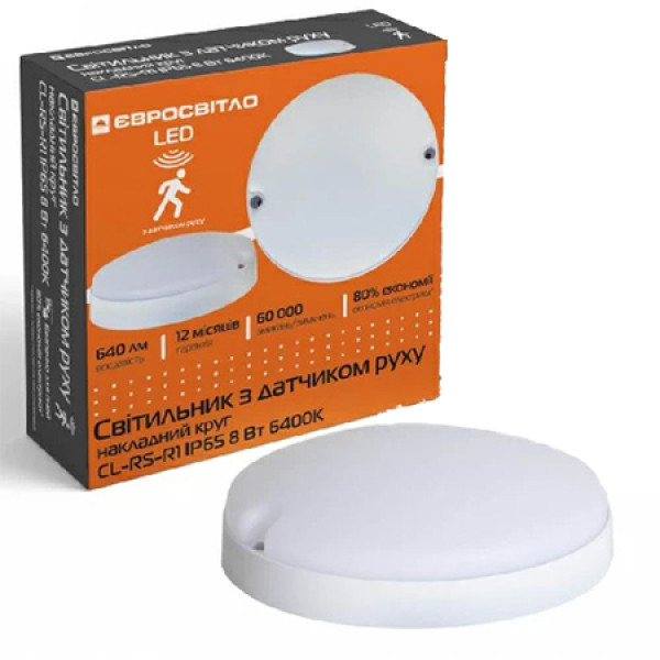 Фото - Светодиодный светильник Євросвітло LED накладной CL-RS-R1 IP65 8 Вт 6400К (000059211)