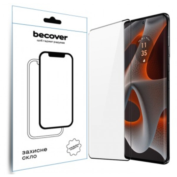 Фото - Защитное стекло для смартфона BeCover EDGE for Motorola Edge 50 Pro Black (712346)