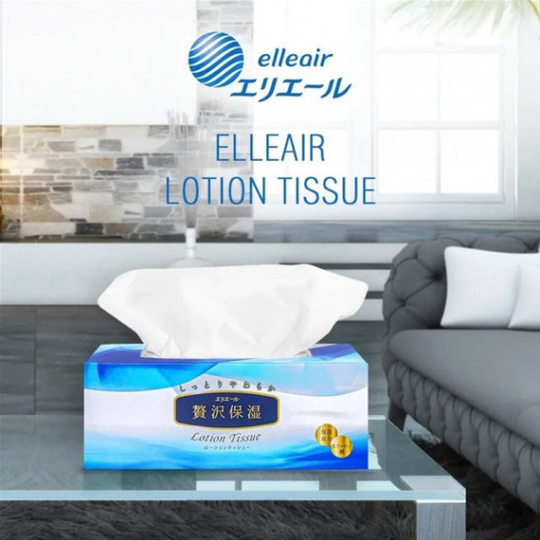 Фото - Сухие салфетки детские Elleair экстрауспокаивающие PREMIUM LOTION с глицерином, коллагеном и гиалуроновой кислотой, 200 шт. (713440)