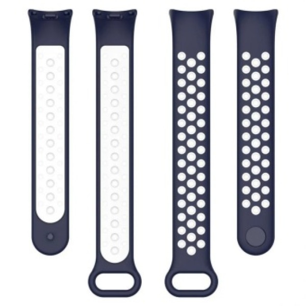 Фото - Ремешок для фитнес-браслета BeCover Vents Style for Xiaomi Mi Smart Band 10 Blue-White (713632)