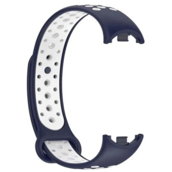 Фото - Ремешок для фитнес-браслета BeCover Vents Style for Xiaomi Mi Smart Band 10 Blue-White (713632)