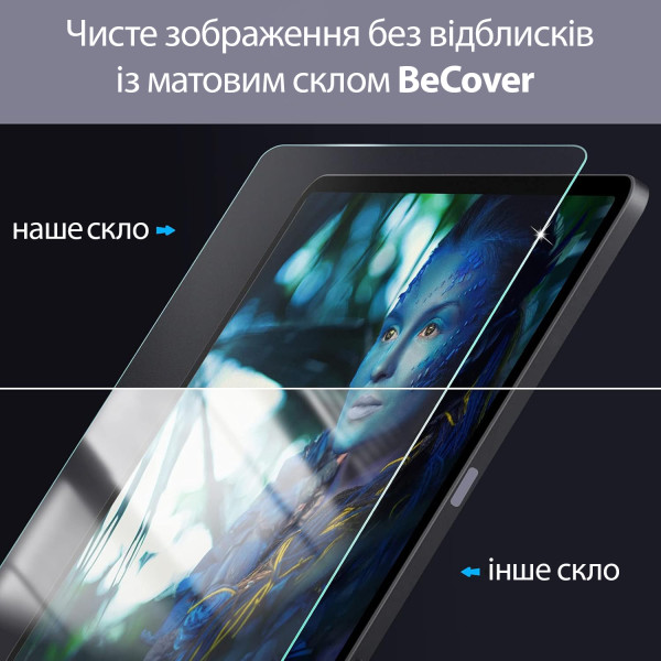 Фото - Защитное стекло для планшета BeCover Matte Anti-Glare for Apple iPad 10.9" (2022/2024)/iPad (А16) 2025 11" (713704)