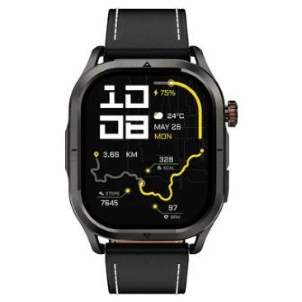 Фото - Ремешок для смарт-часов KOSPET ARCHLAN LEATHER BLACK 22 мм