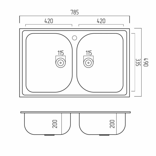 Фото - Мойка кухонная Platinum 7950 Equatoria матовая Мокко