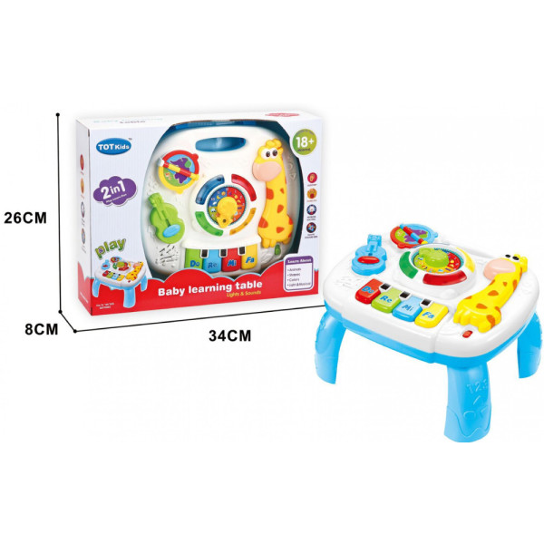 Фото - Игровой центр для малыша TOT KIDS Детский развивающий столик свет звук (1089)