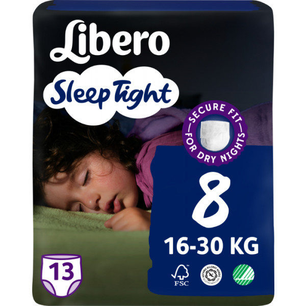 Фото - Одноразовые подгузники-трусики Libero Sleep Tight 8 (16-30 кг) 13 шт. (7322541193854)