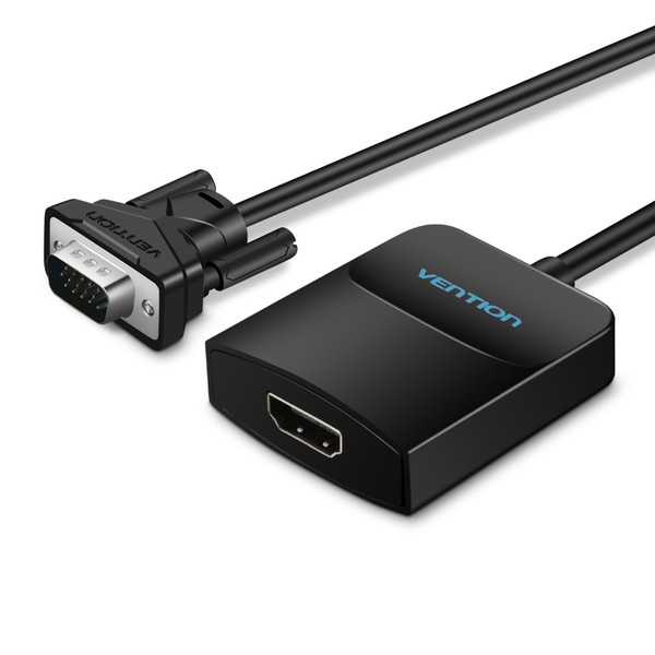 Фото - Переходник Vention VGA-HDMI 0.2 m(ACNBB)