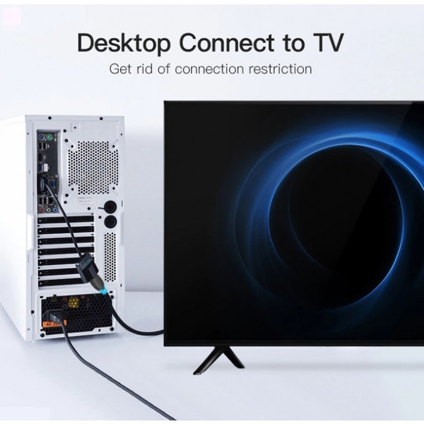 Фото - Переходник Vention VGA-HDMI 0.2 m(ACNBB)