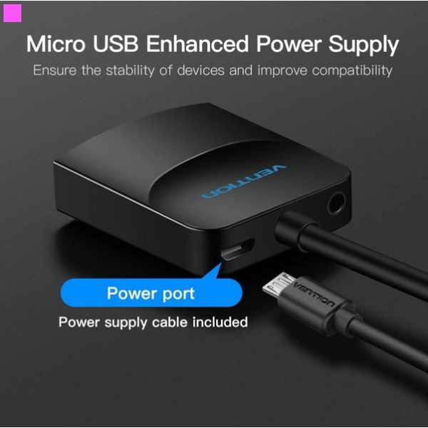 Фото - Переходник Vention VGA-HDMI 0.2 m(ACNBB)