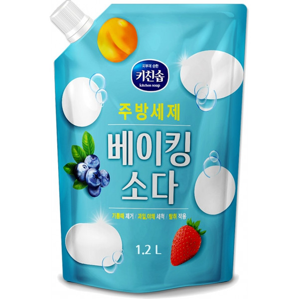 Фото - Средство для ручного мытья посуды Mukungwha Пищевая сода 1,2л Фото - Средство для ручного мытья посуды Mukungwha Пищевая сода 1,2л