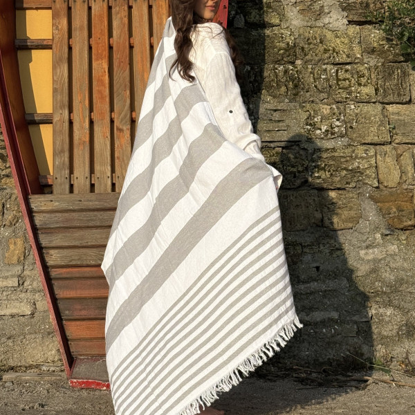 Фото - Полотенце пляжное Lelit Махровый Серый 100х190 см (1200532)