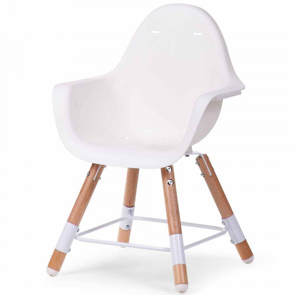 Фото - Стульчик для кормления классический Childhome Evolu 2 Natural/White (CHEVOCHNW)