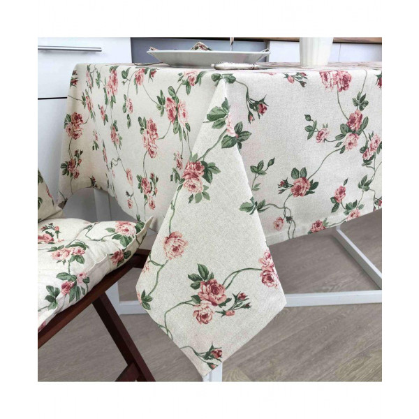 Фото - Скатерть прямоугольная Прованс Глория Цветы 110х133 см (014626)