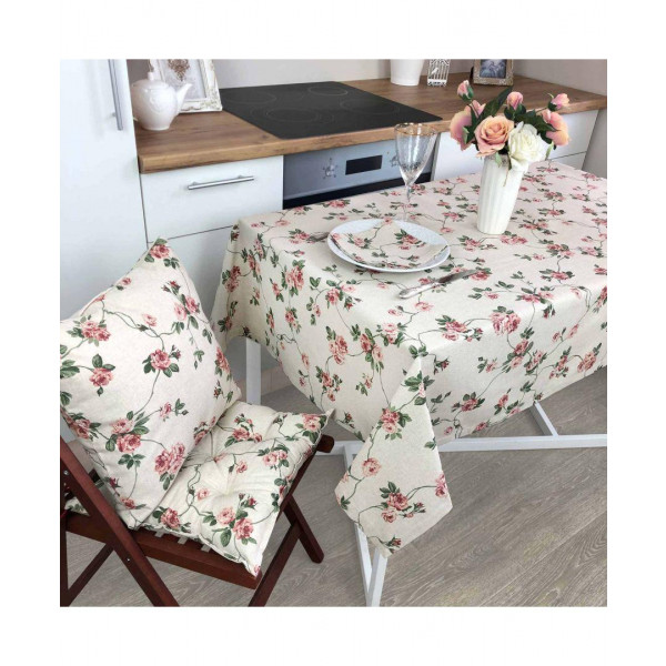 Фото - Скатерть прямоугольная Прованс Глория Цветы 110х133 см (014626)