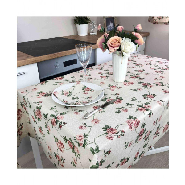 Фото - Скатерть прямоугольная Прованс Глория Цветы 110х133 см (014626)