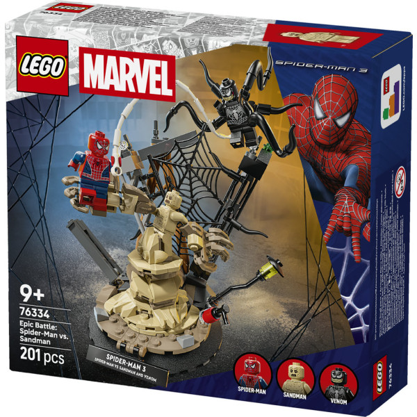Фото - Конструктор LEGO Super Heroes Marvel Легендарная битва: Человек-паук vs. Песочный человек (76334)