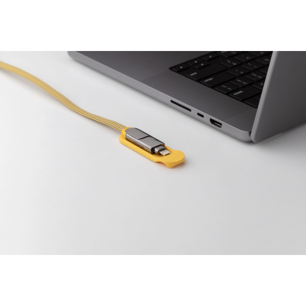Фото - Кабель синхронизации данных Rolling Square 6in1, inCharge XL 3 м Yellow (XLL03R)
