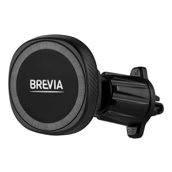 Фото - Автодержатель с беспроводной зарядкой Brevia AirVent Ultra MagCharge 15W для дефлектора (48000)