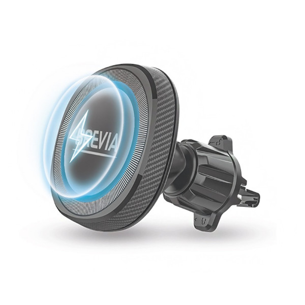 Фото - Автодержатель с беспроводной зарядкой Brevia AirVent Ultra MagCharge 15W для дефлектора (48000)