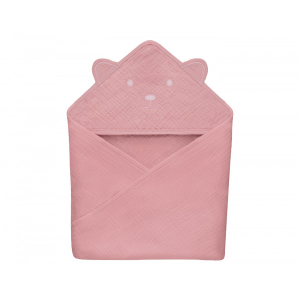 Фото - Полотенце бамбук детское Lionelo Muslin Hooded Towel Pink Baby