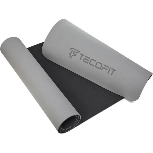 Фото - Коврик для йоги и фитнеса TECOFIT Dual Color TPE Mat 183х61х0.6 см Black/Grey (TOP18013825/1)