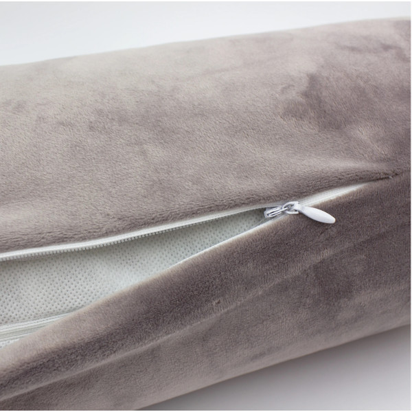 Фото - Подушка валик MirSon №8129 Velvet Line 28-0005 Ashen EcoSilk 60х16 см (2200006249146)