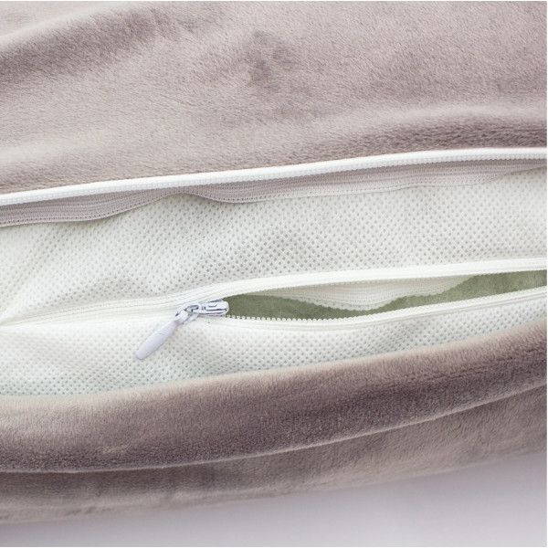 Фото - Подушка валик MirSon №8129 Velvet Line 28-0005 Ashen EcoSilk 60х16 см (2200006249146)