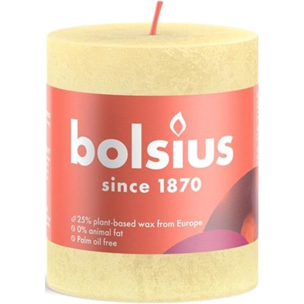 Фото - Свеча декоративная Bolsius SHINE 80/68 светло-желтая (780314)