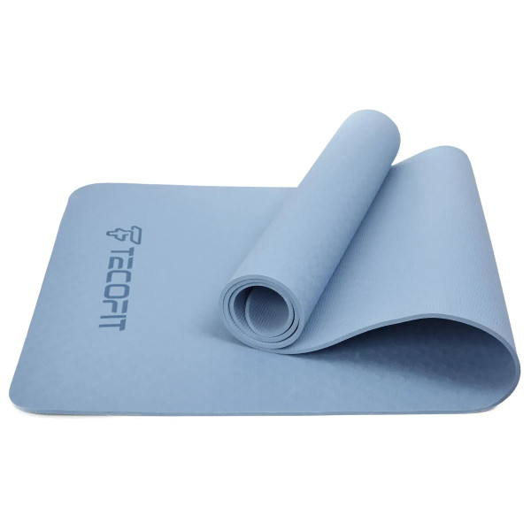 Фото - Коврик для йоги и фитнеса TECOFIT TPE Mat single color 183х61х0.6 см Blue (TOP18074471)