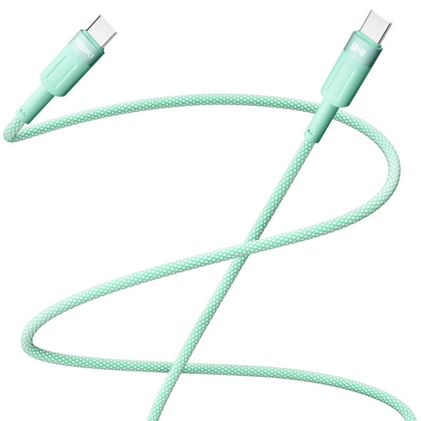 Фото - Кабель синхронизации данных YOKI STYLE Type-C to Type-C 60W 1.2m Green (YK-ST41)