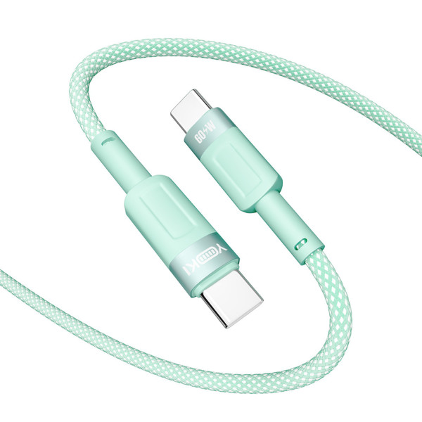 Фото - Кабель синхронизации данных YOKI STYLE Type-C to Type-C 60W 1.2m Green (YK-ST41)